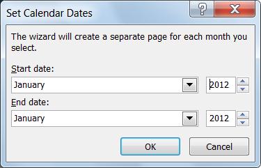 Set one new month in the Set Calendar Date dialog.