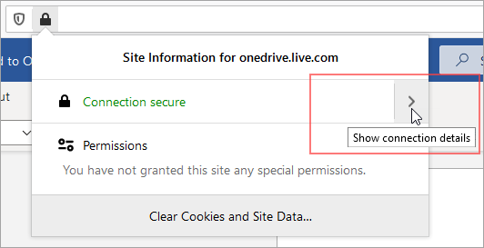 Select Show connection details.