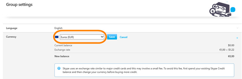 Change your currency