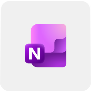 OneNote product logo with grey background