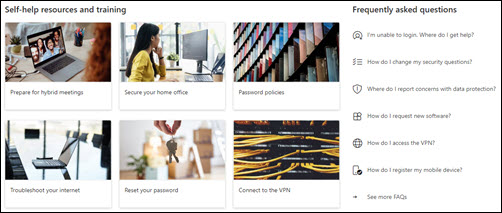Preview of the Quick links web part.