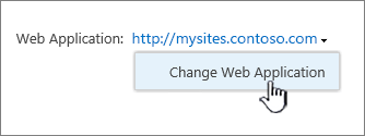 Change web app option
