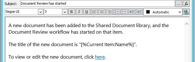 Inserting Hyperlink for Current Item 3