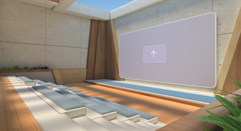 Screenshot showing the Cascades environment for immersive events.