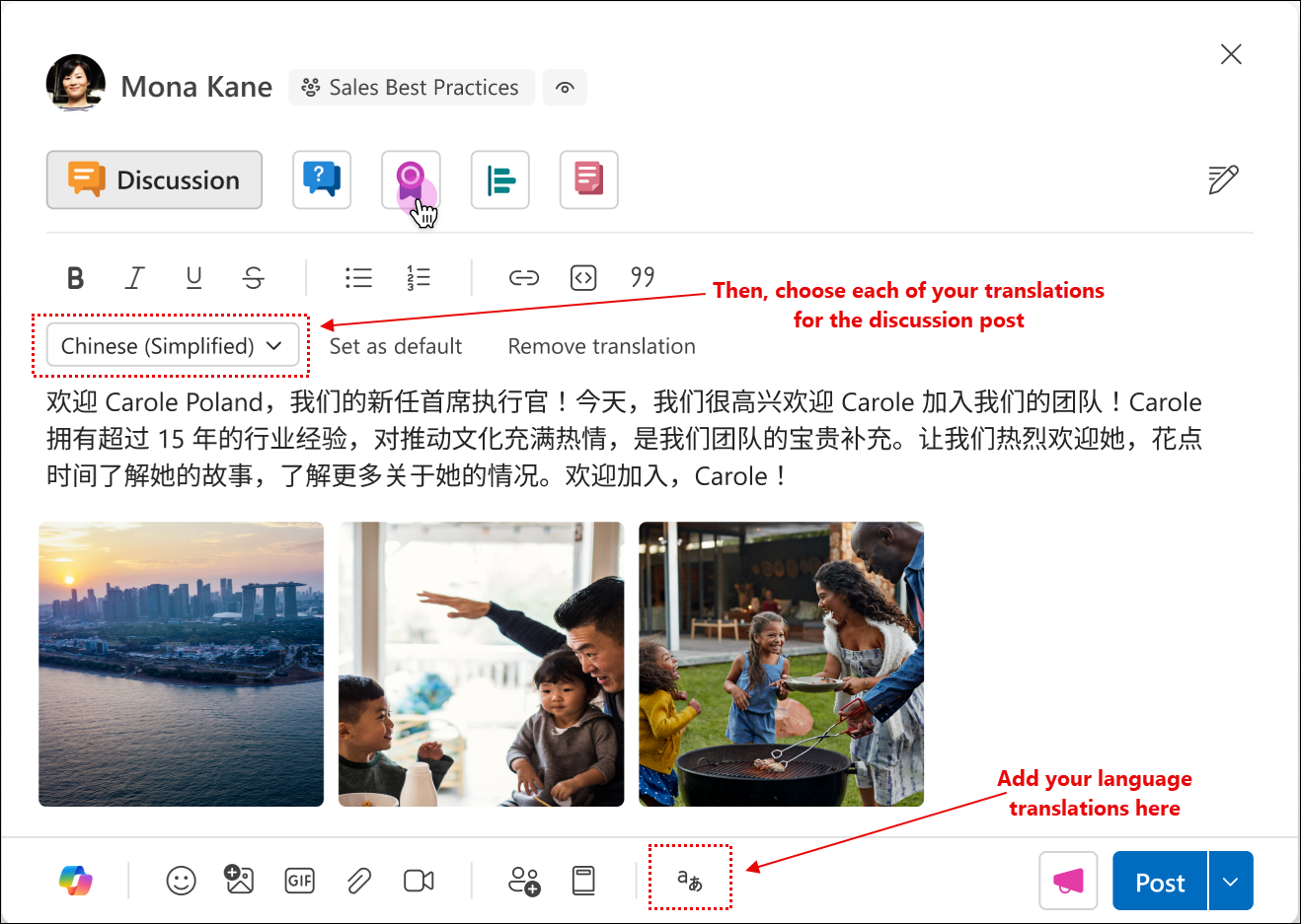 Guided tour of the core features of the multi-languages feature