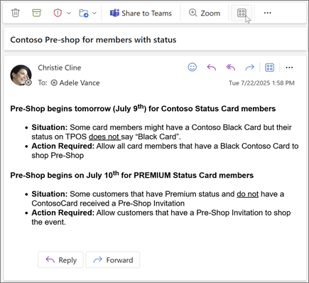 The "More apps" icon on the ribbon is selected.