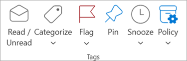Choose one of the options in the Tags section on the Ribbon