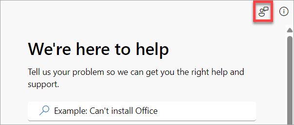 The Give Feedback button in the Get Help app.