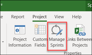 Manage Sprints button