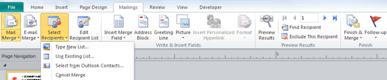 Select Recipients from the ribbon