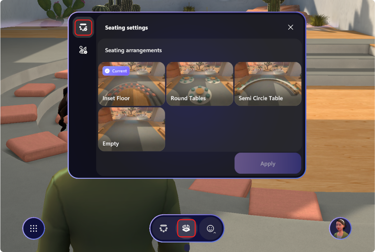 Change seating arrangement