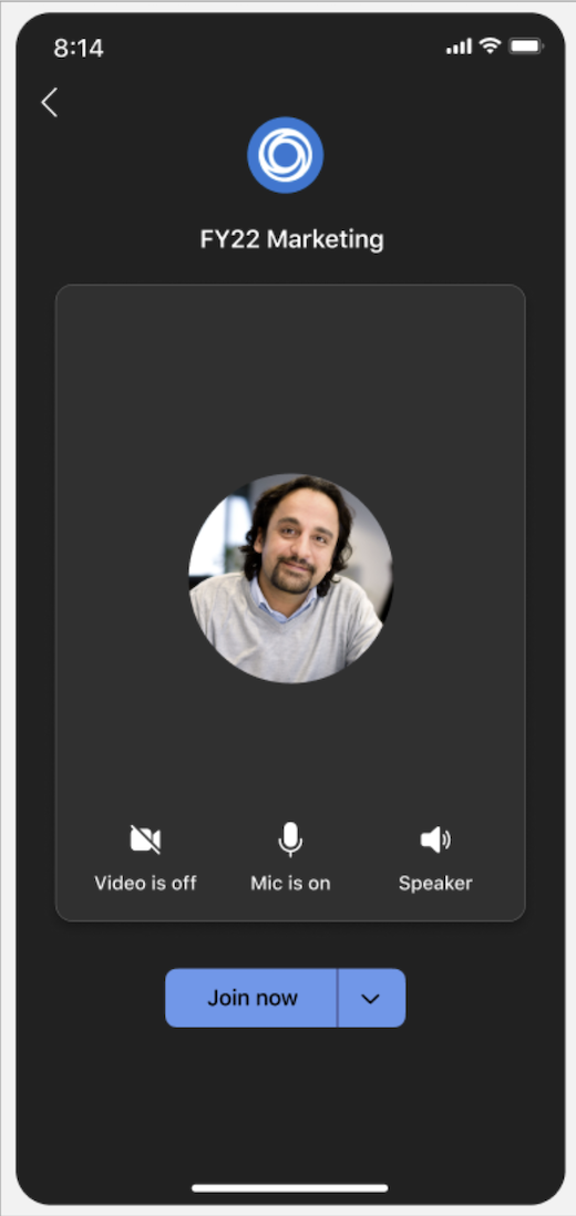 joining a themed meeting on mobile