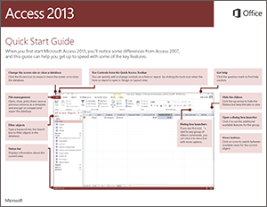 Access 2013 Quick Start Guide