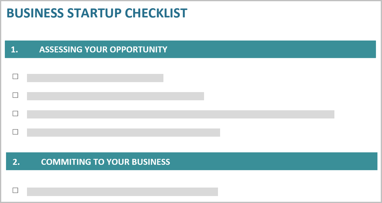 Conceptual image of a checklist