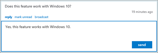 Reply to an anonymous question from an attendee
