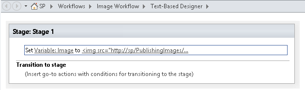 Setting Variable for inserting an image