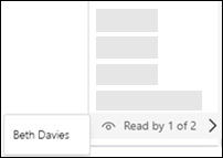 Teams desktop screenshot of a read receipt.