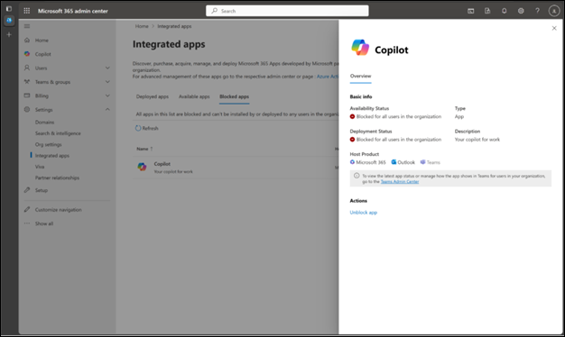Copilot chat not disabled in classic Outlook