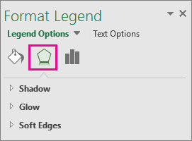 Format Legend Effects task pane