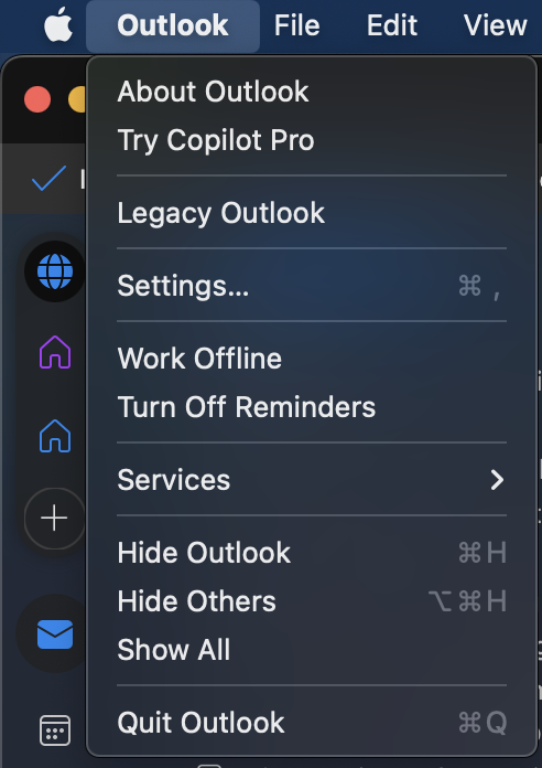 Outlook_Mac_main_menu