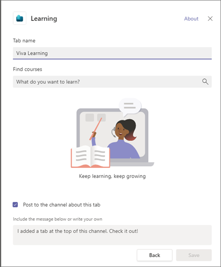 Type a name for the tab