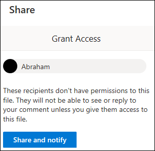 Grant access window.