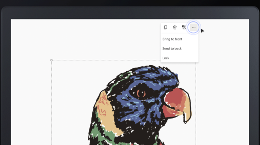 To open the Context menu, click or tap on an object.