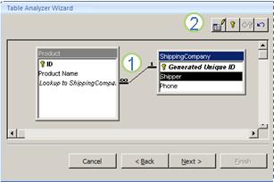 the table analyzer wizard