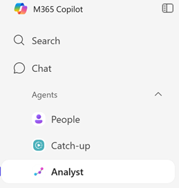 Image of where to find Analyst in left nav