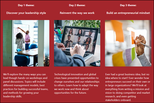 Preview of the Text and image web part.