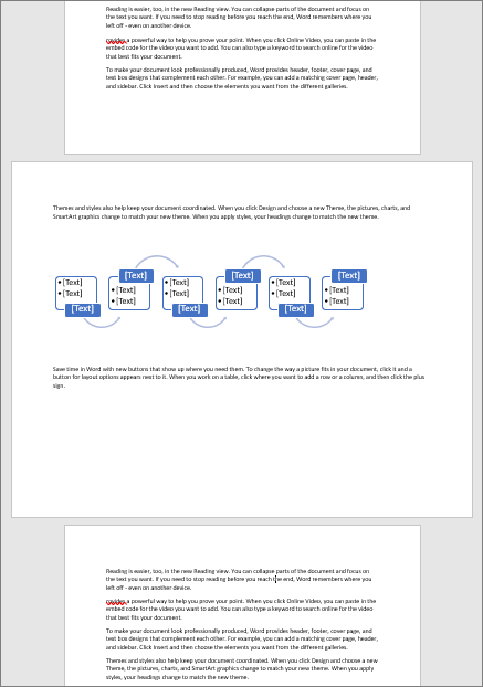 A landscape page in an otherwise portrait document lets you fit wide elements like tables and diagrams onto the page
