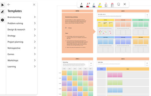 Select the Templates button in the Create panel.