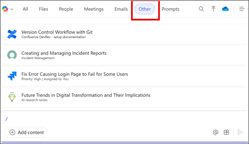 Other tab highlighted on the ContextIQ menu .
