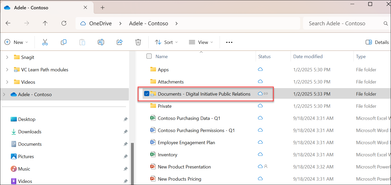 screenshot shortcut-OneDrive-file-explorer