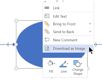 Right-click the selection and then choose Download As Image.