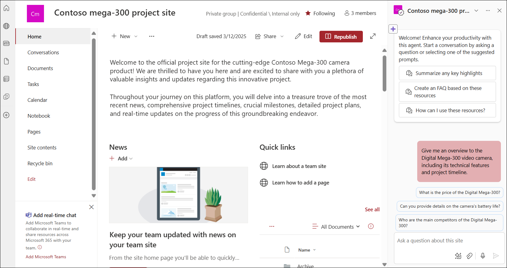 screenshot of ready made agent