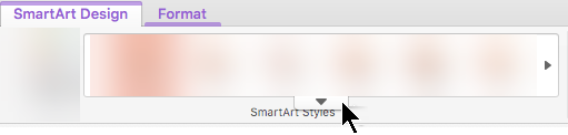 Click the downward pointing arrow to see more SmartArt graphic style options