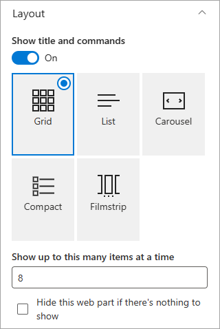 Choose the layout format you want.