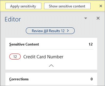 Screenshot of sensitive content in the Editor pane