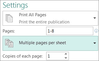 Print more than one page on each sheet of paper.