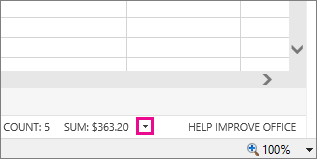Customize status bar