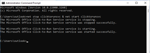 Command prompt example