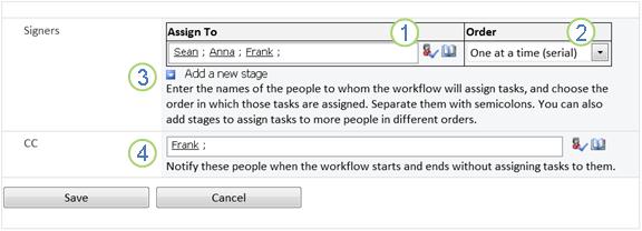Second page of association form with options called out