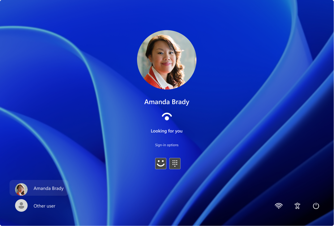 Screenshot of the Windows 11 lock screen.