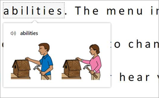 Immersive Reader Picture Dictionary