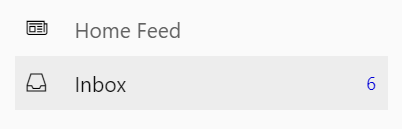Inbox of the Yammer Mailbox