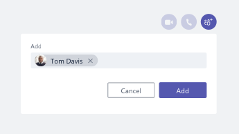 Add person to chat dialog box