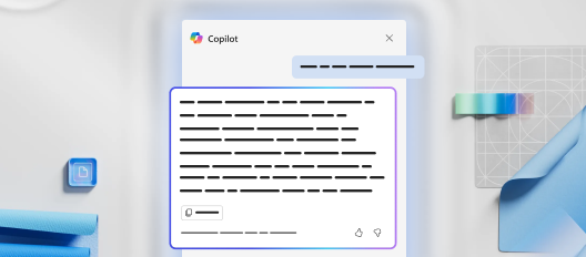 Conceptual screenshot showing Copilot chat window.