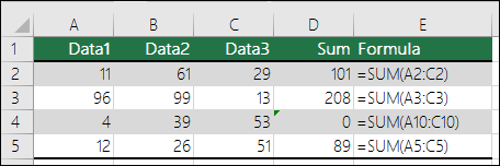 Excel displays an error when a formula does not match the pattern of adjacent formulas