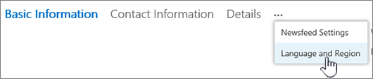 Click Ellipses and then click Language and region